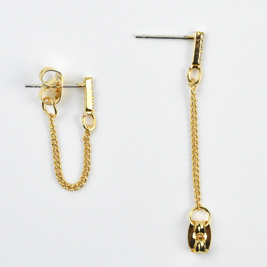 Piper Bar Chain Earrings - Goldmakers Fine Jewelry