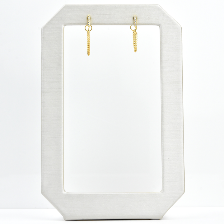 Piper Bar Chain Earrings - Goldmakers Fine Jewelry