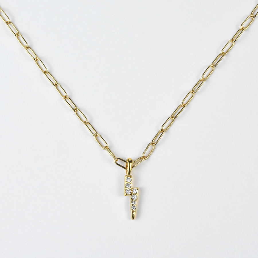 Palmer Lightning Bolt Necklace - Goldmakers Fine Jewelry