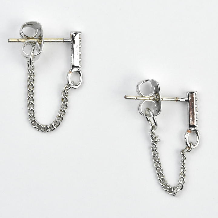 Piper Bar Chain Earrings - Goldmakers Fine Jewelry