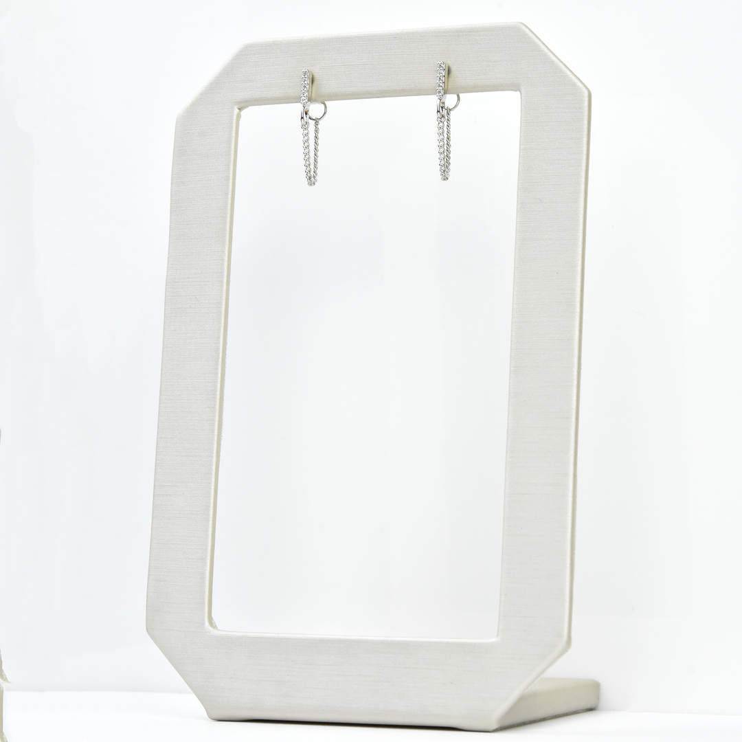 Piper Bar Chain Earrings - Goldmakers Fine Jewelry