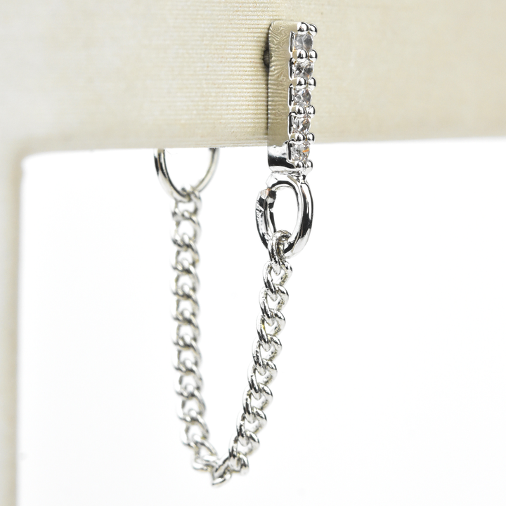 Piper Bar Chain Earrings - Goldmakers Fine Jewelry