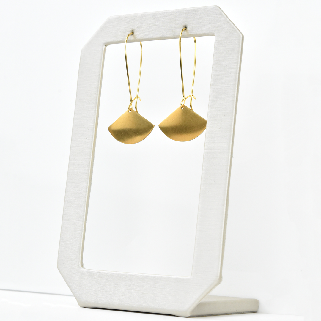 Fan Oxbow Earrings - Goldmakers Fine Jewelry