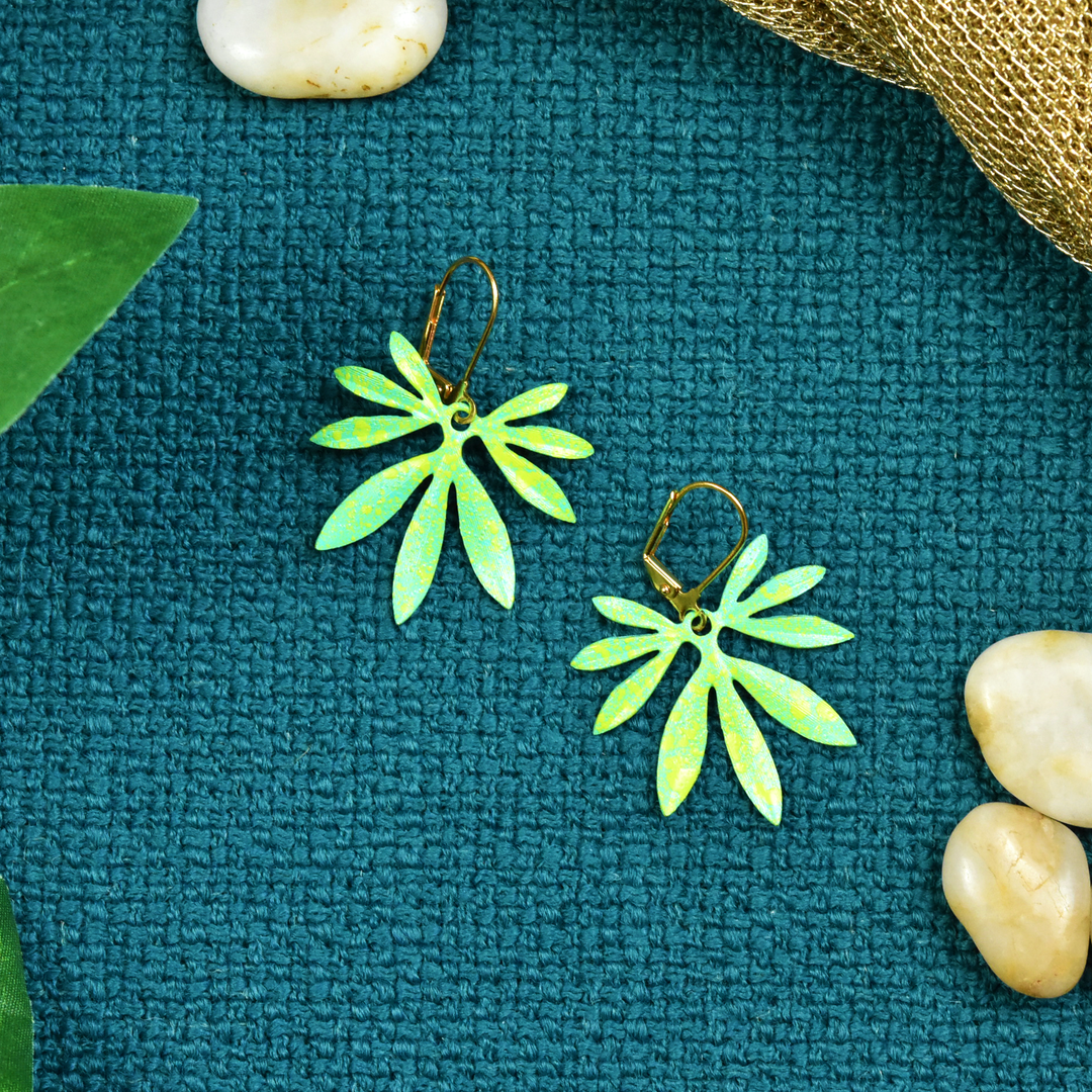 Speckled Bambu Earrings - Goldmakers Fine Jewelry