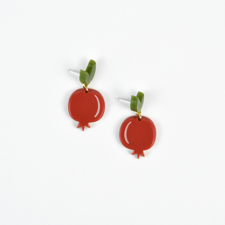 Small Pomegranate Earrings - Goldmakers Fine Jewelry