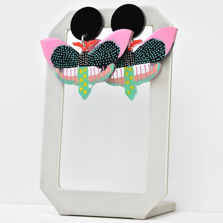 Pastel and Black Butterfly Earrings - Goldmakers Fine Jewelry