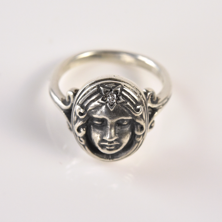 Magic Mirror Ring in Silver with Diamond - Goldmakers Fine Jewelry