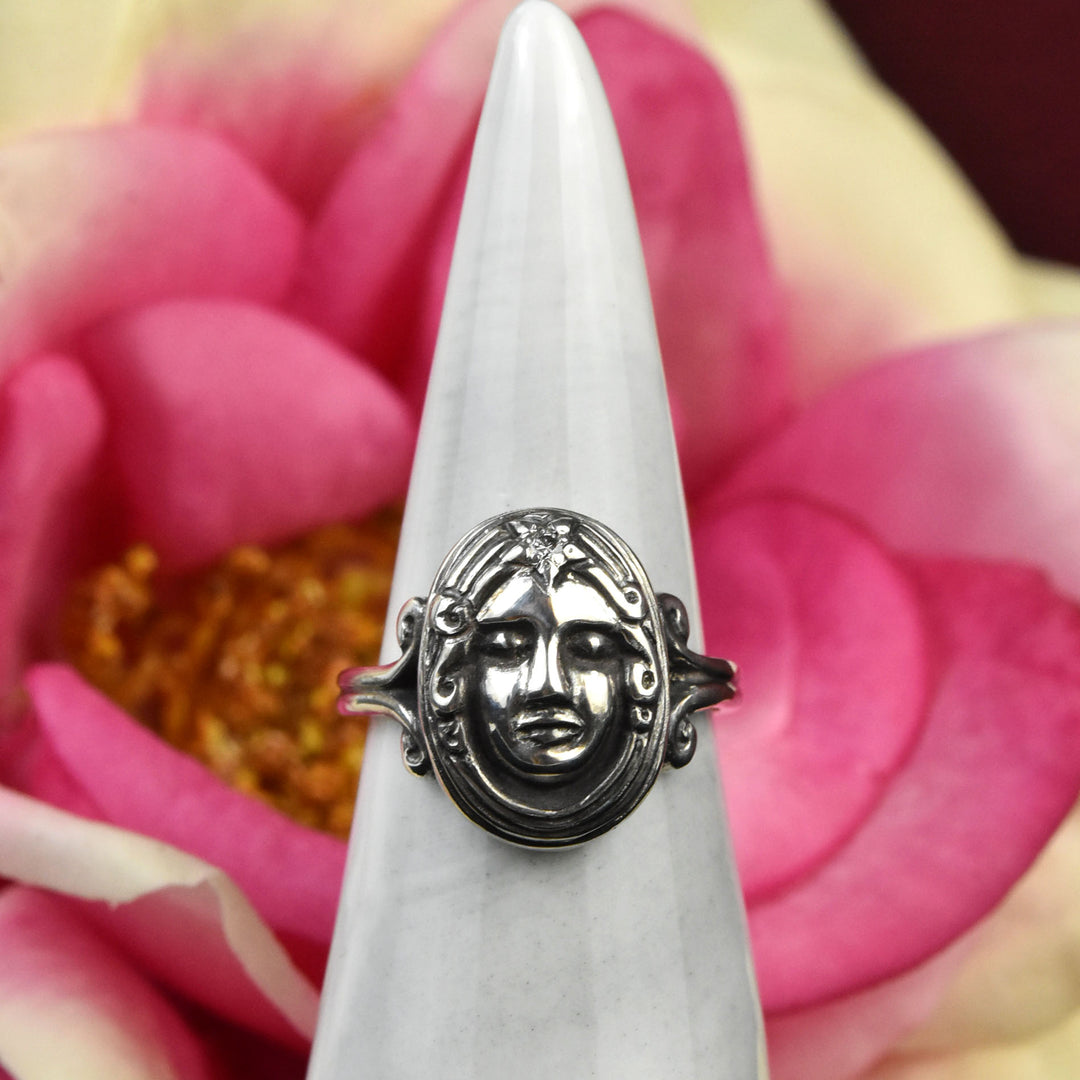 Magic Mirror Ring in Silver with Diamond - Goldmakers Fine Jewelry