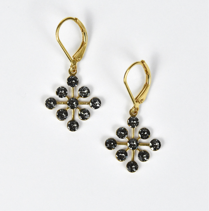 Starburst Gold Tone Earrings - Goldmakers Fine Jewelry