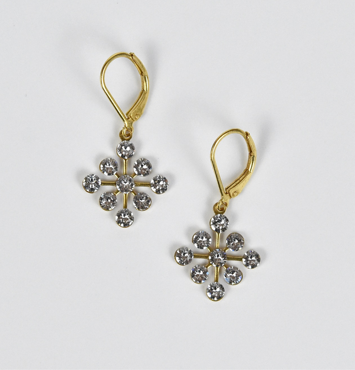 Starburst Gold Tone Earrings - Goldmakers Fine Jewelry