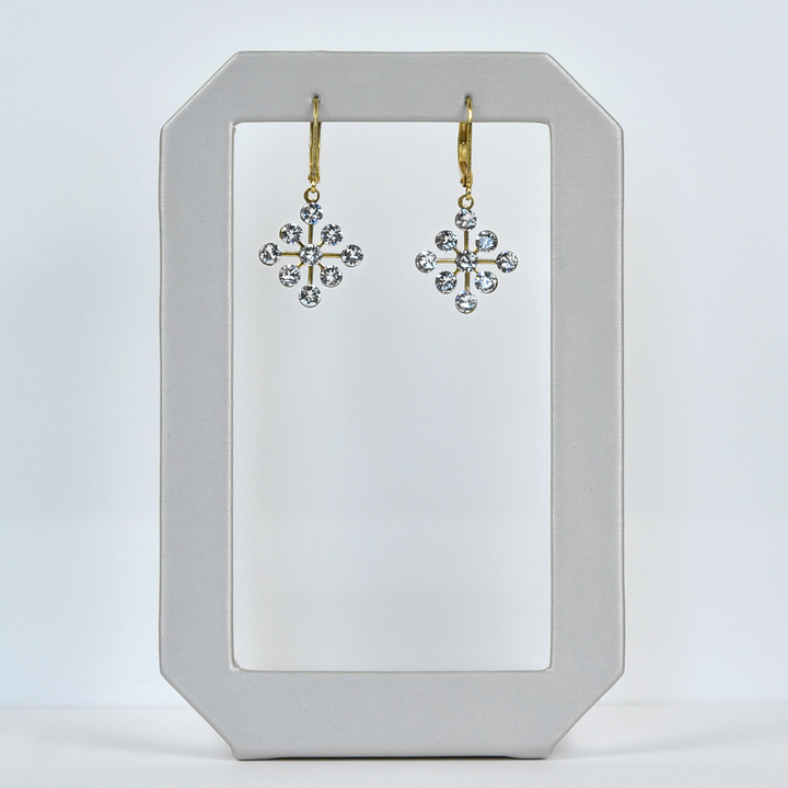Starburst Gold Tone Earrings - Goldmakers Fine Jewelry