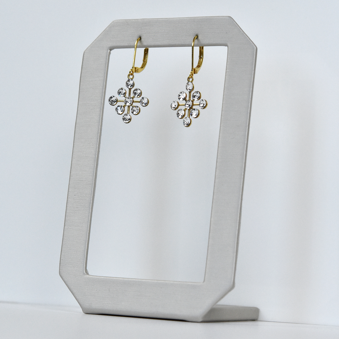 Starburst Gold Tone Earrings - Goldmakers Fine Jewelry