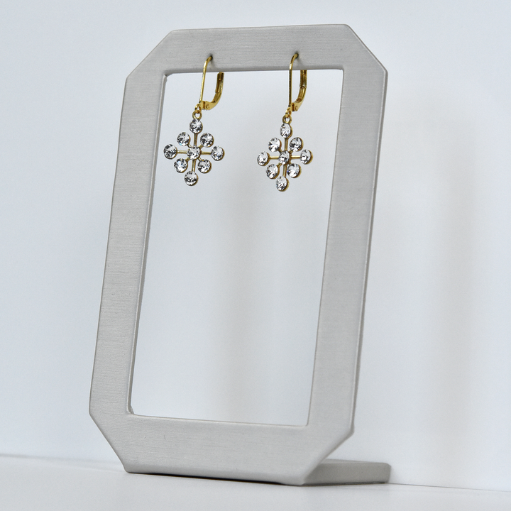 Starburst Gold Tone Earrings - Goldmakers Fine Jewelry