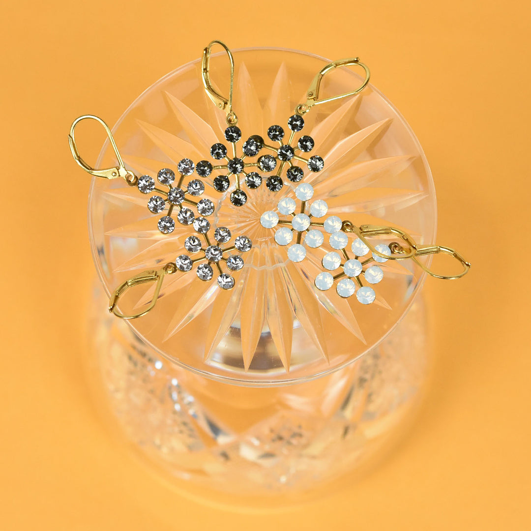 Starburst Gold Tone Earrings - Goldmakers Fine Jewelry