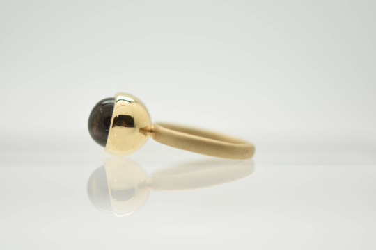 Cat's Eye Tourmaline Lollypop Ring in Gold - Goldmakers Fine Jewelry