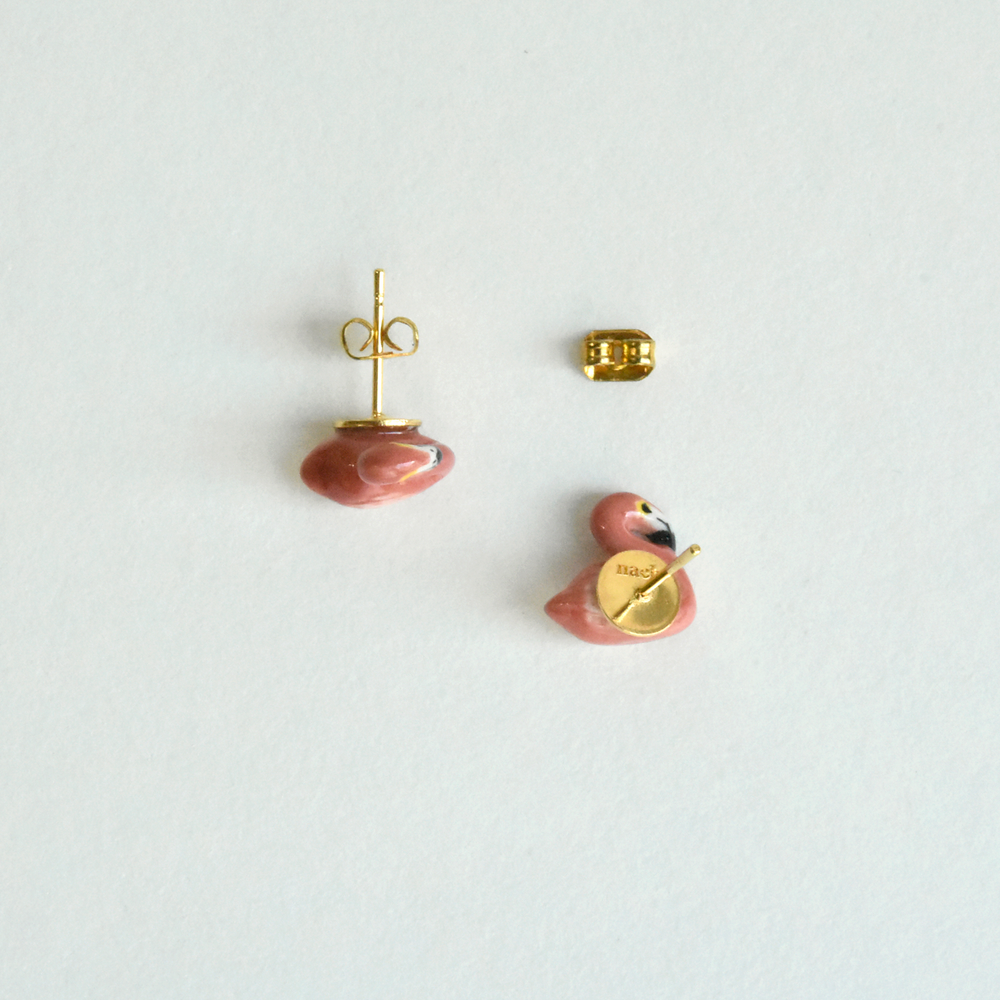 Flamingo Post Earrings - Goldmakers Fine Jewelry