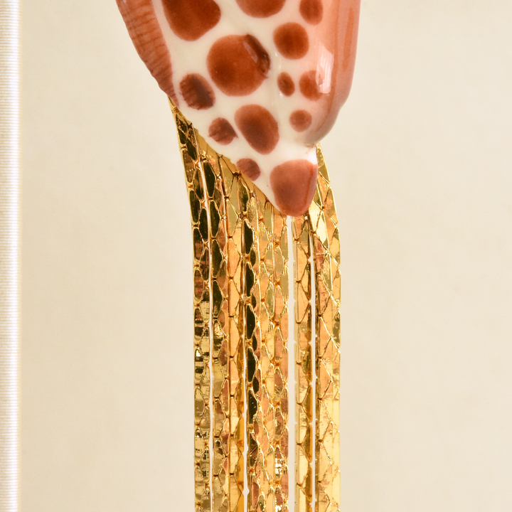 Giraffe Fringe Earrings - Goldmakers Fine Jewelry