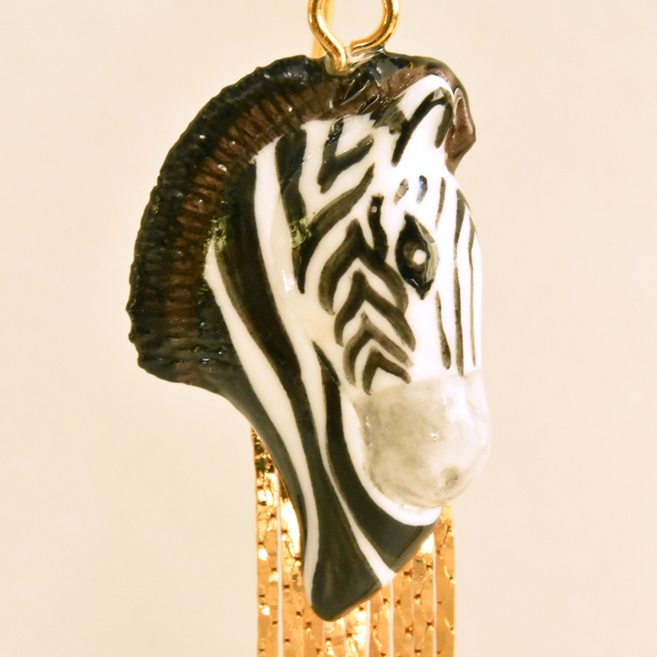 Zebra Fringe Earrings - Goldmakers Fine Jewelry