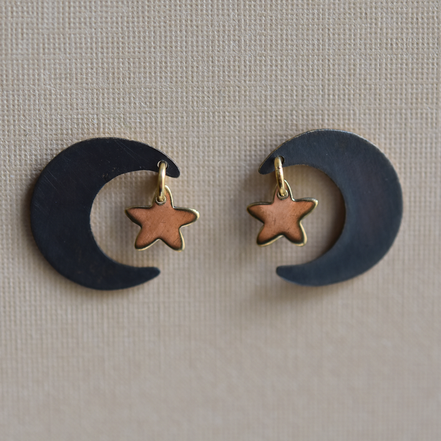 Noir Luna Studs - Goldmakers Fine Jewelry