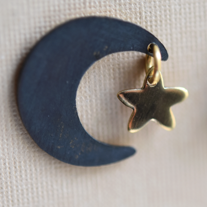 Noir Luna Studs - Goldmakers Fine Jewelry