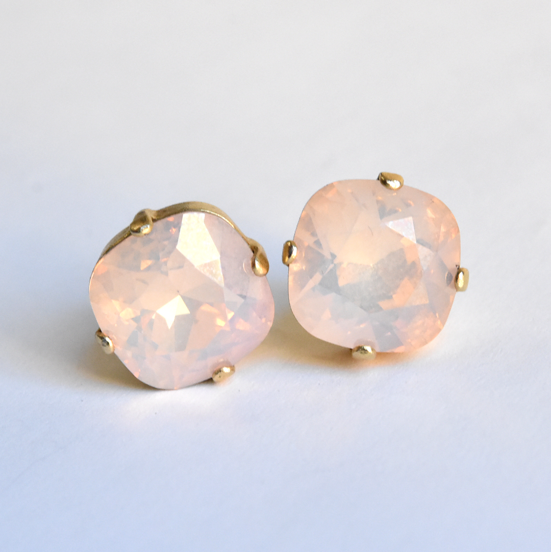 Crystal Studs in Gold - Goldmakers Fine Jewelry