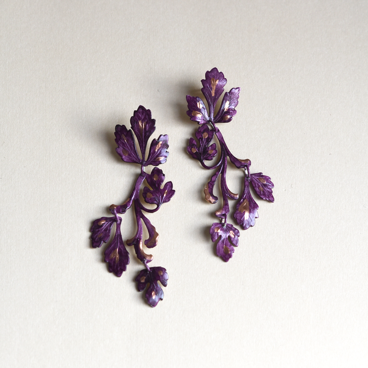 Plum Pietrina Earrings - Goldmakers Fine Jewelry