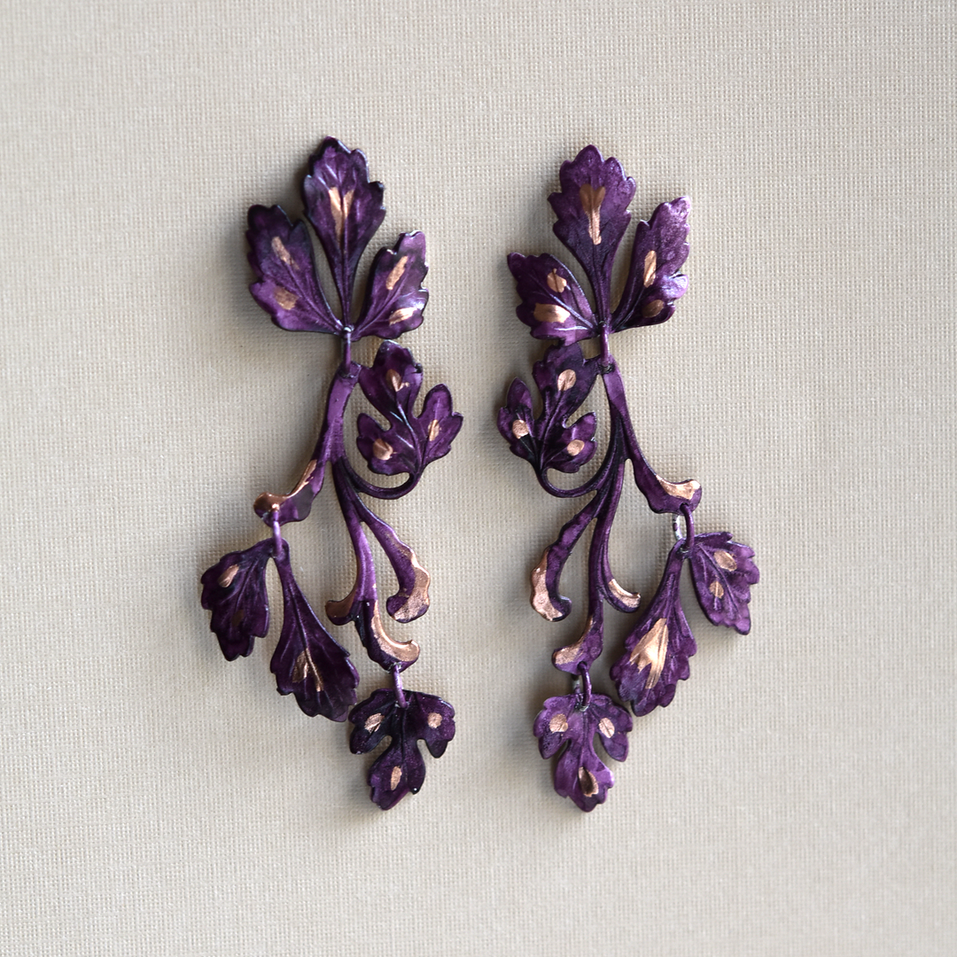Plum Pietrina Earrings - Goldmakers Fine Jewelry