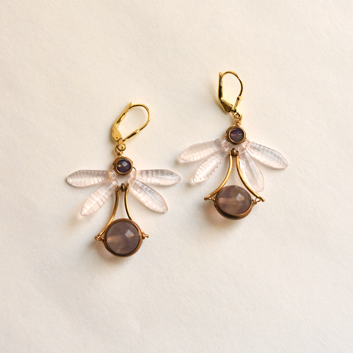 Purple Bead Drops - Goldmakers Fine Jewelry