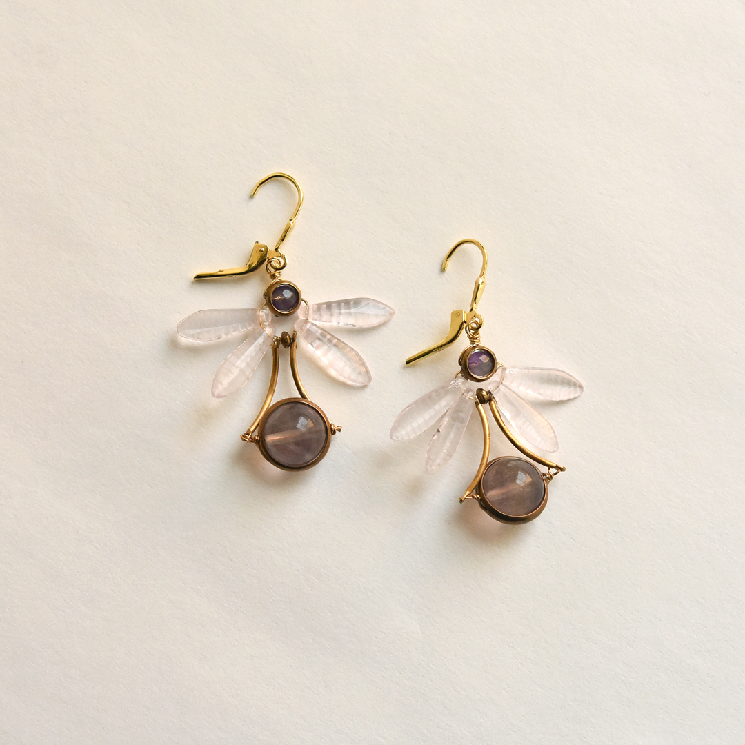 Purple Bead Drops - Goldmakers Fine Jewelry