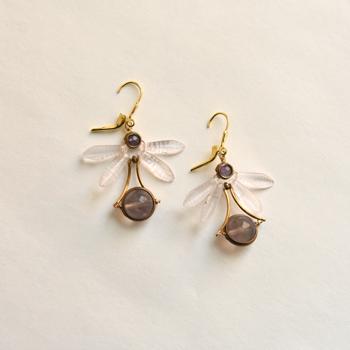 Purple Bead Drops - Goldmakers Fine Jewelry
