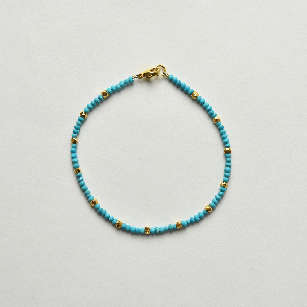 Turquoise and Vermeil Bracelet - Goldmakers Fine Jewelry