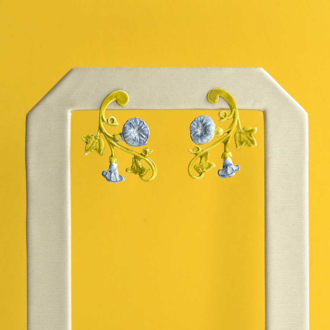 Petite Thessaly Morning Glory Earrings - Goldmakers Fine Jewelry