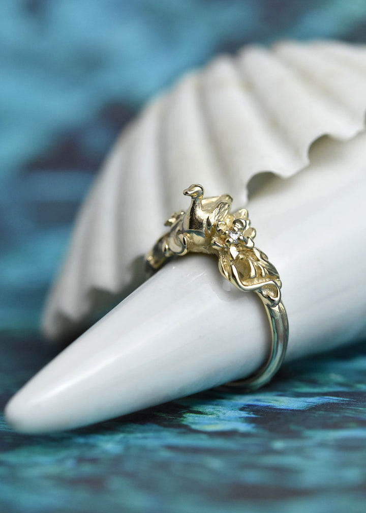 Little Duck Ring in 10k Yellow Gold