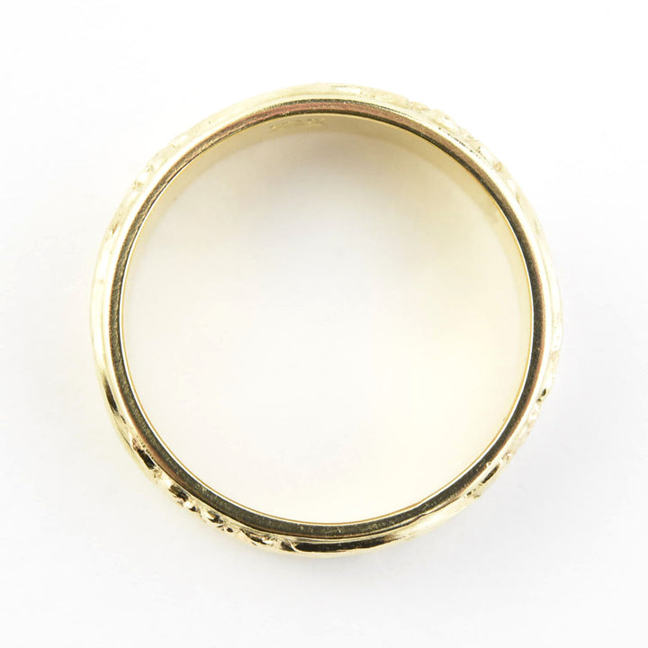 Floral Wave Gents Band in 10k Gold - Goldmakers Fine Jewelry