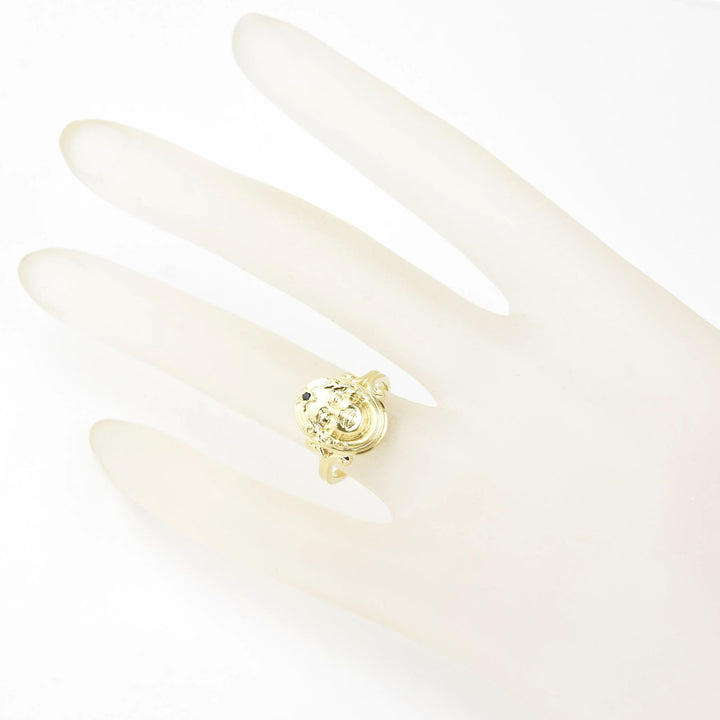 Magic Mirror Ring in Gold with Blue Sapphire