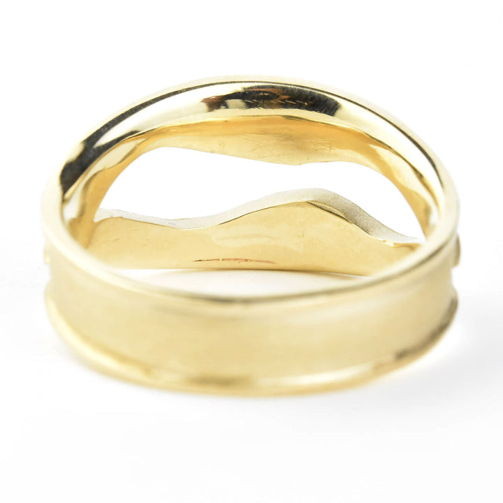 Matte Sculptural Band in 10K Yellow Gold