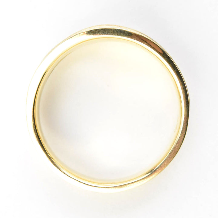 Matte Sculptural Band in 10K Yellow Gold
