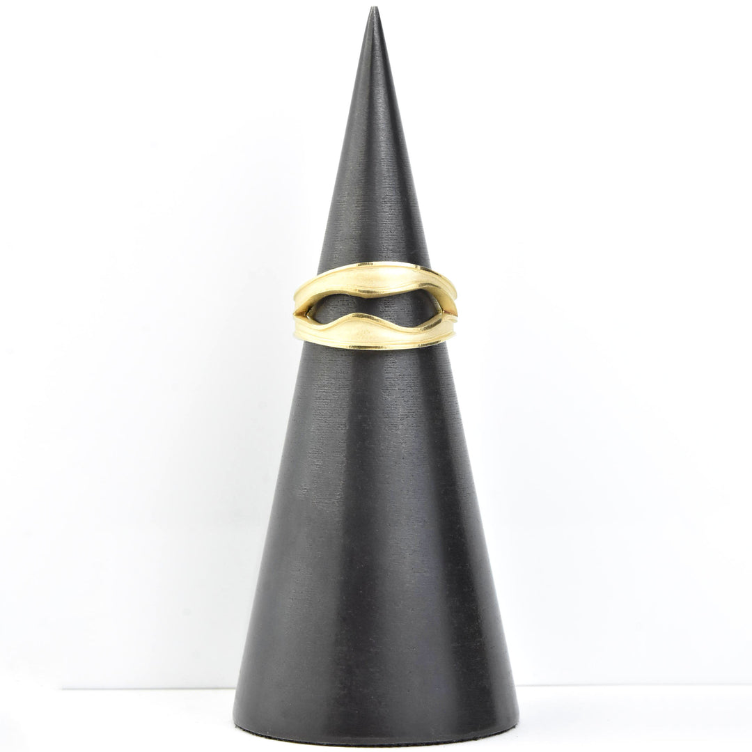 Matte Sculptural Band in 10K Yellow Gold