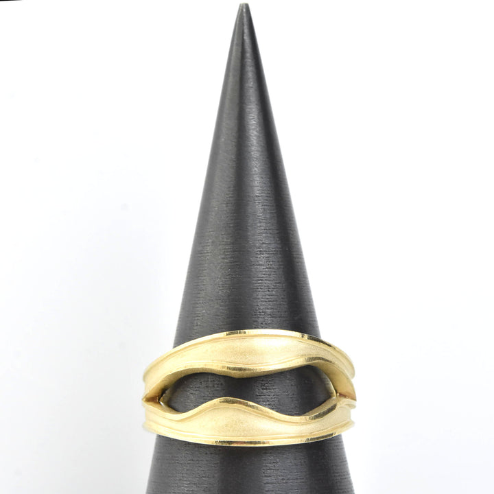 Matte Sculptural Band in 10K Yellow Gold