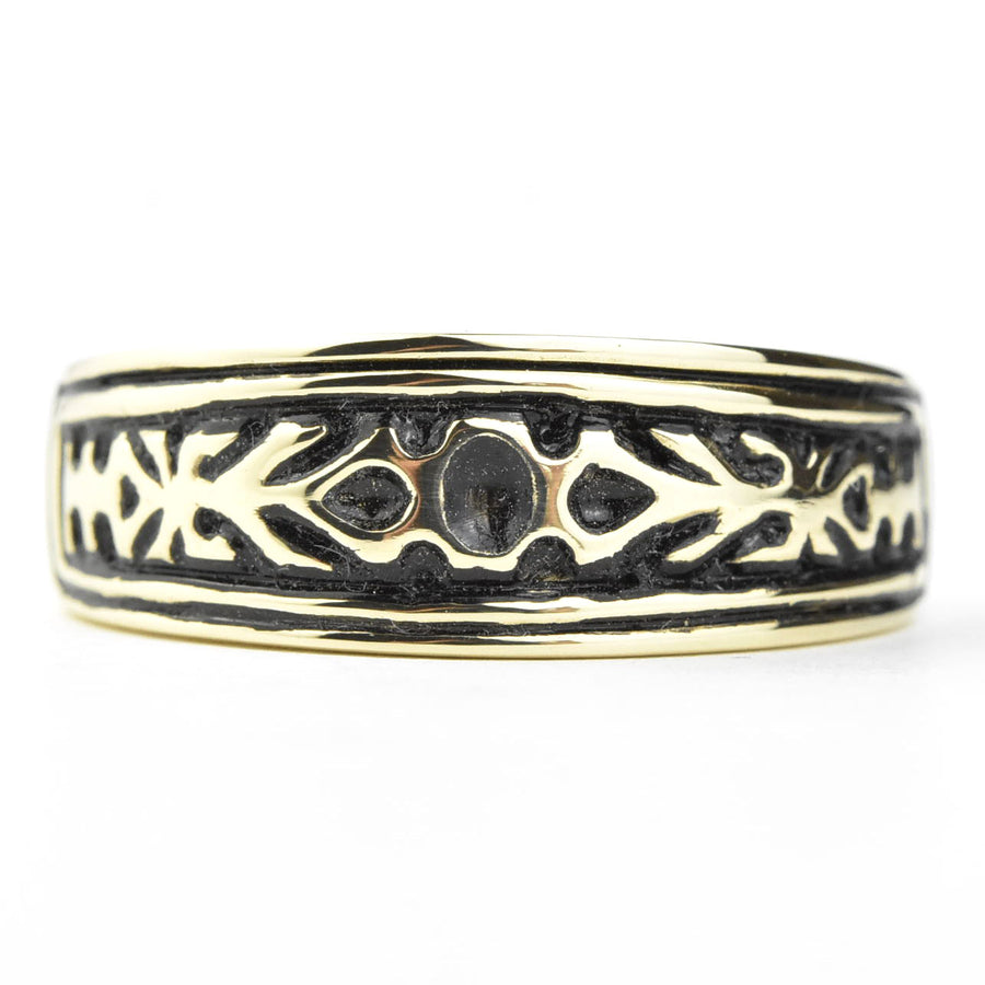 Two Thistles Ring in 10k Yellow Gold - Goldmakers Fine Jewelry