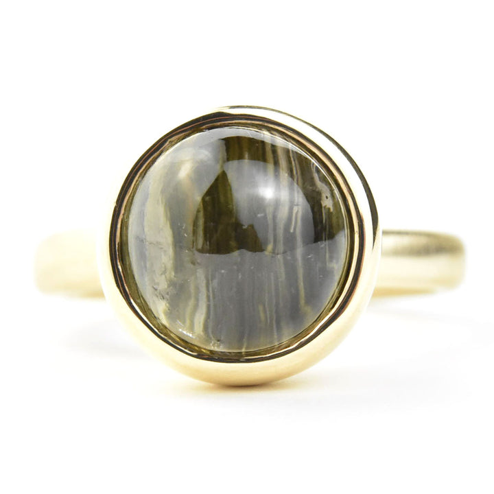 Cat's Eye Tourmaline Lollipop Ring in Gold - Goldmakers Fine Jewelry