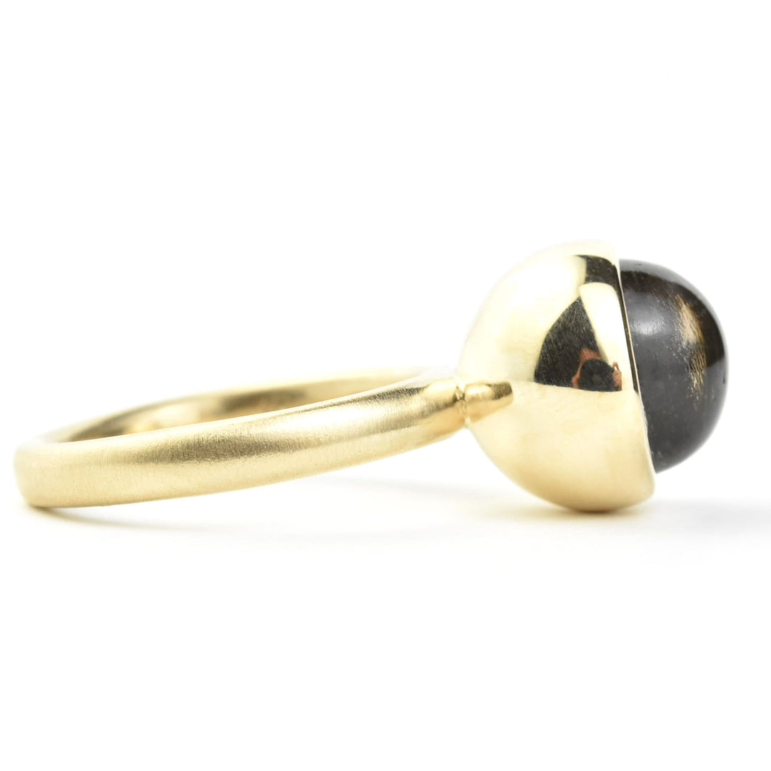 Cat's Eye Tourmaline Lollipop Ring in Gold - Goldmakers Fine Jewelry