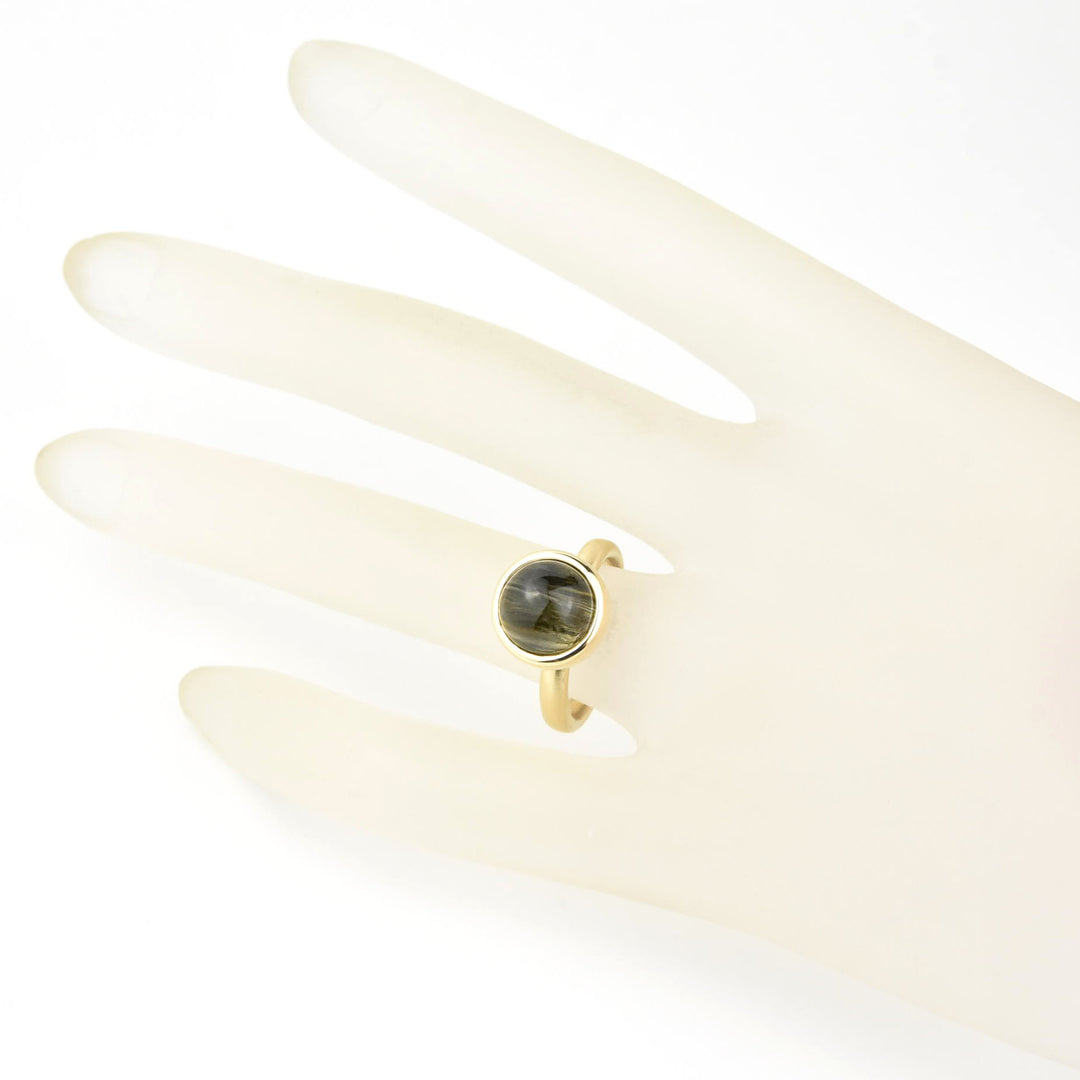 Cat's Eye Tourmaline Lollipop Ring in Gold - Goldmakers Fine Jewelry