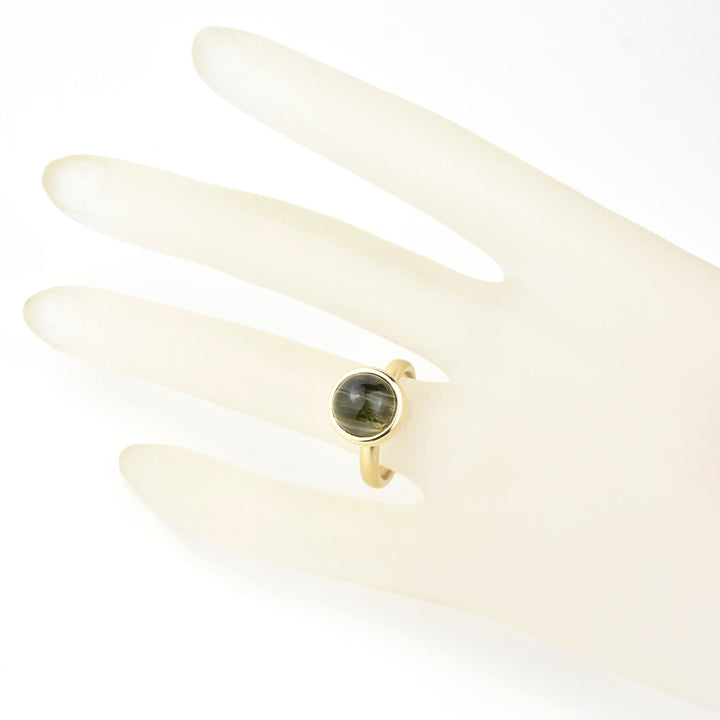 Cat's Eye Tourmaline Lollipop Ring in Gold - Goldmakers Fine Jewelry