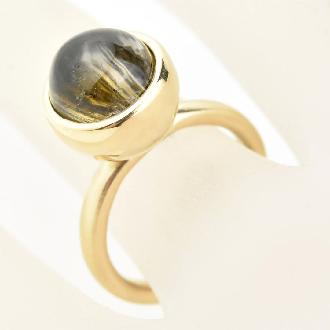 Cat's Eye Tourmaline Lollipop Ring in Gold - Goldmakers Fine Jewelry