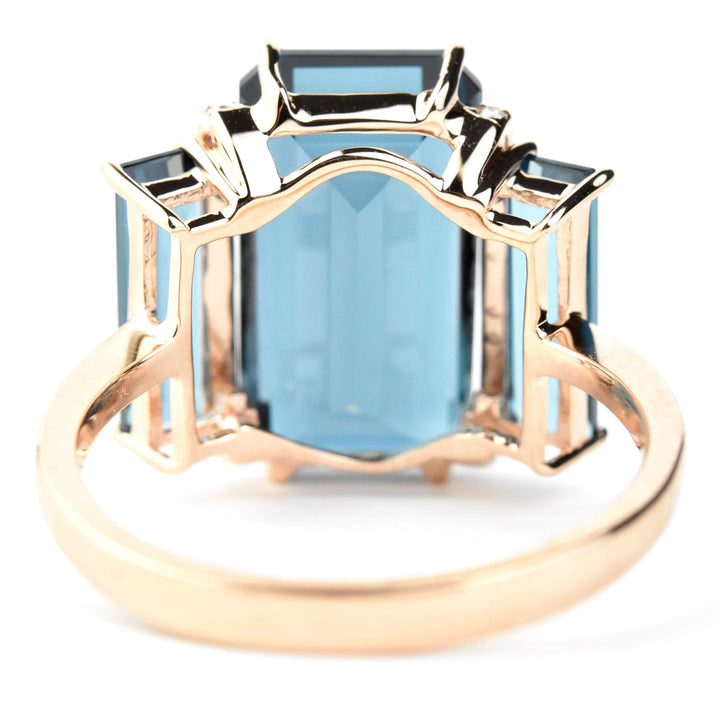 London Blue Topaz and Diamond Cocktail Ring