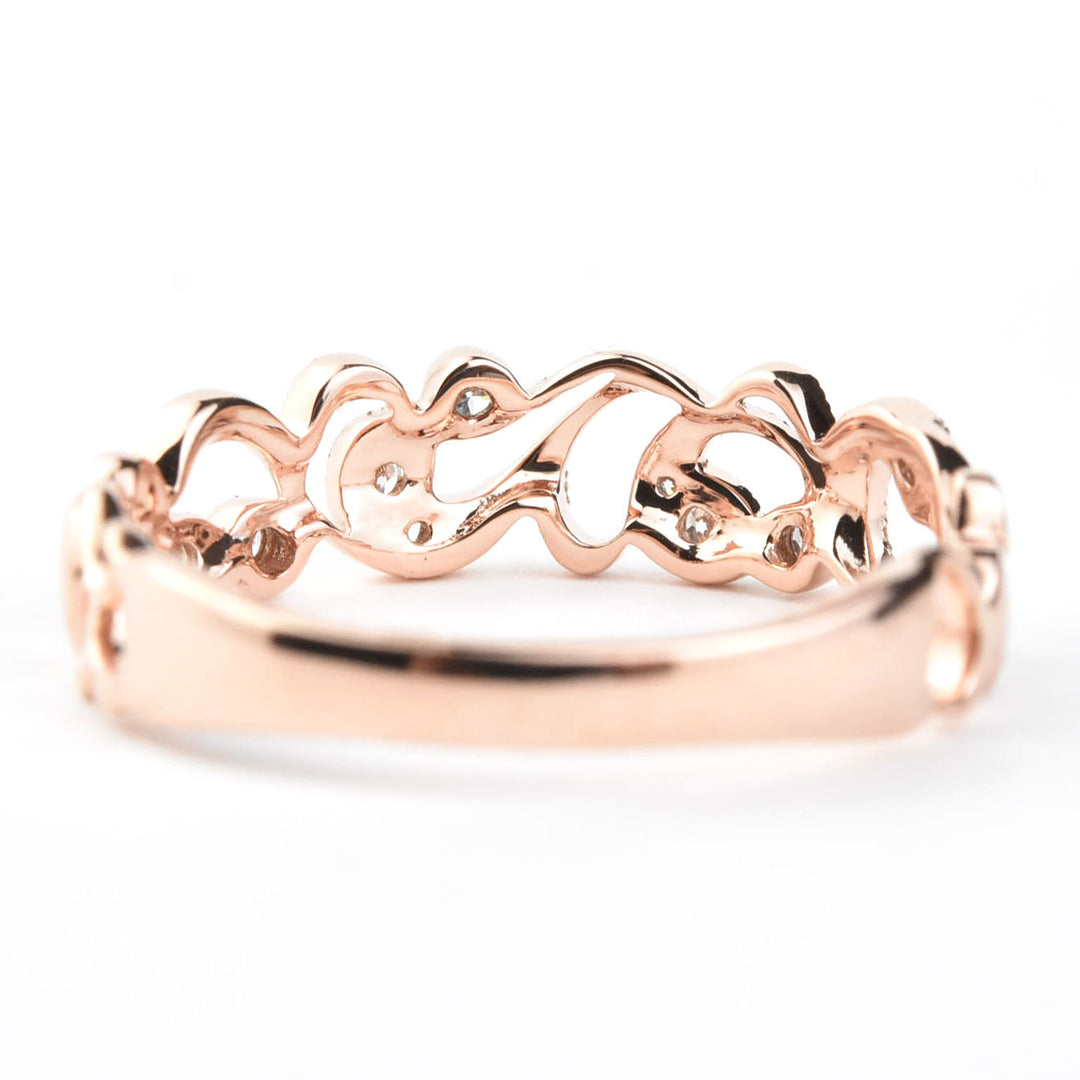 Victorian Ivy Diamond Band in Gold - Goldmakers Fine Jewelry