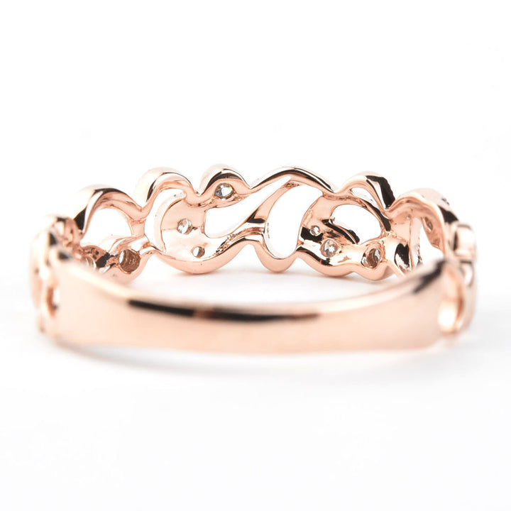 Victorian Ivy Diamond Band in Gold - Goldmakers Fine Jewelry