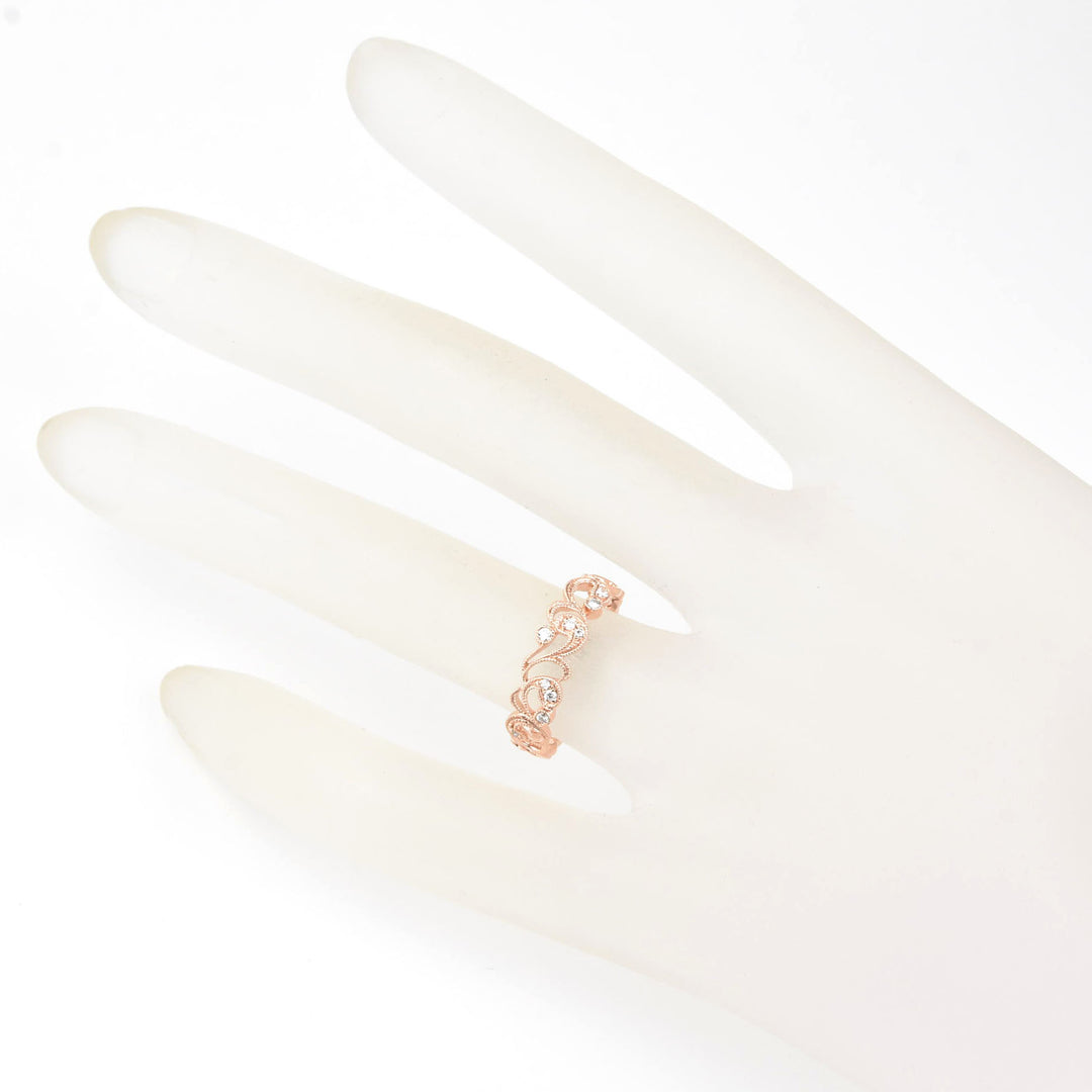 Victorian Ivy Diamond Band in Gold - Goldmakers Fine Jewelry