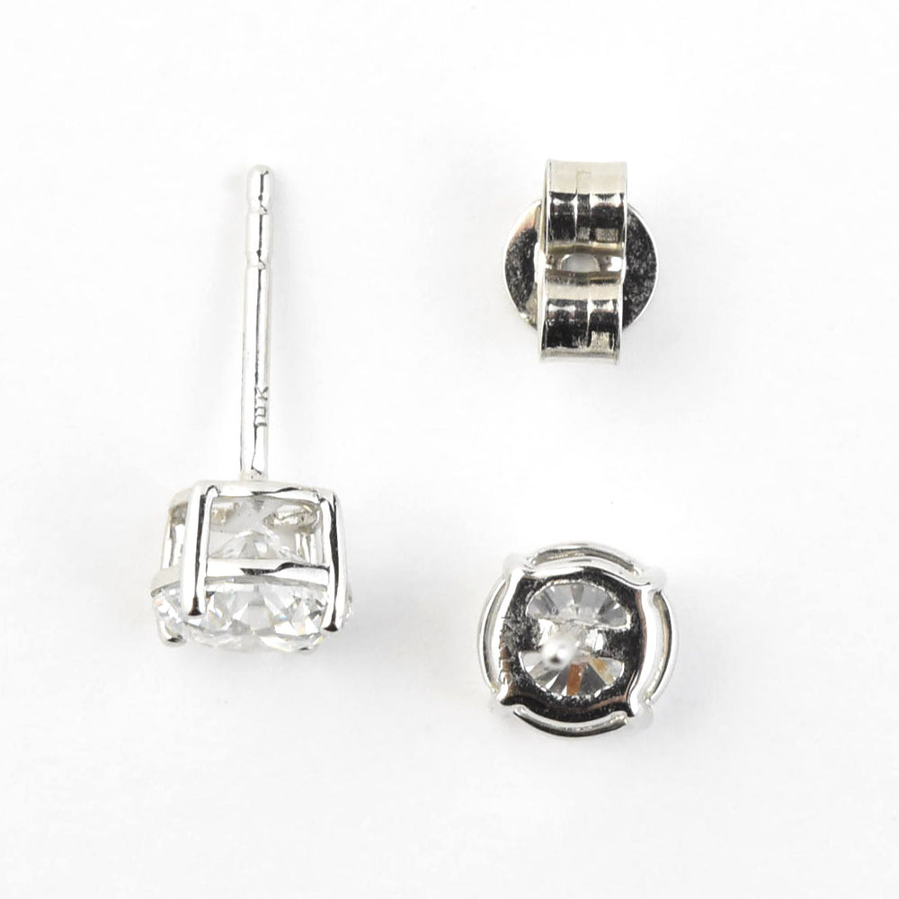 Diamond Stud Earrings in 14k White Gold 2 ctw - Goldmakers Fine Jewelry